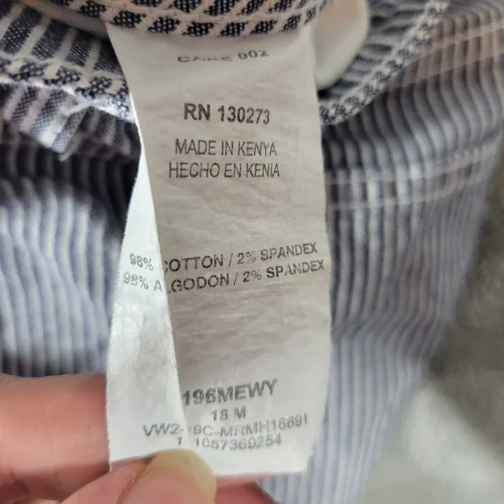 Lee Riders Womens Shorts 18M Gray White Stripe Zip Fly Cotton Blend STR96E